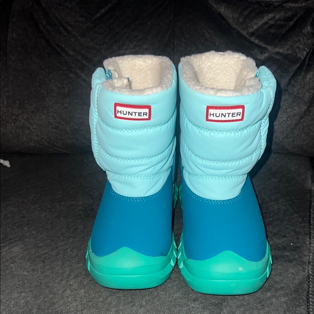Hunter Blue and Teal Winter Boots